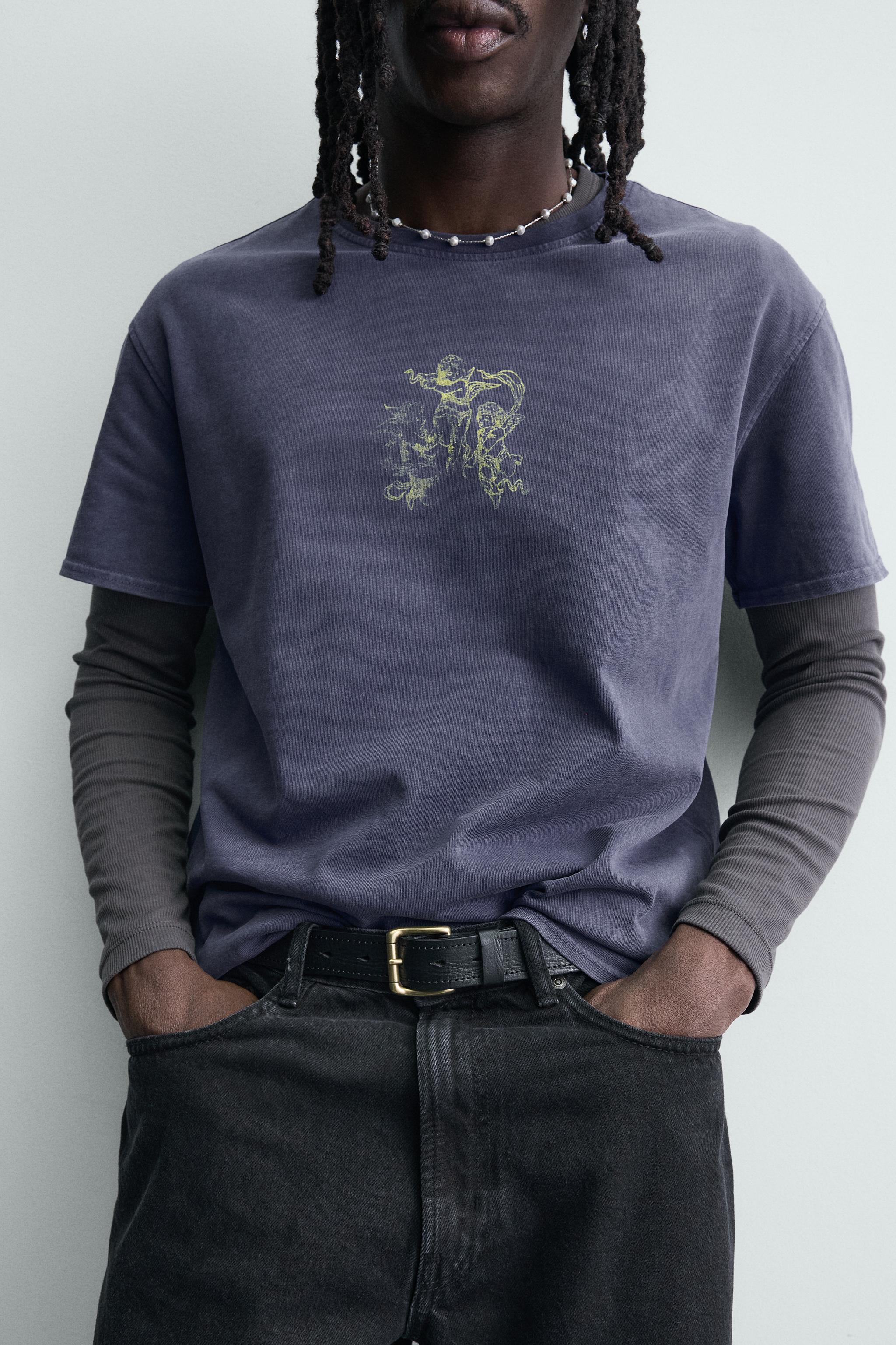 WASHED PRINT T-SHIRT